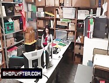 Pure Barely Legal Naiomi Mae Suspected Inside Shoplifting And Taken In The Backroom