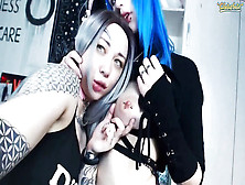 G/g Domination Cute Goth Girls Gargling Each Other’S Baps
