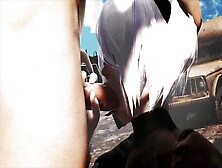 2B Takes A Big Mouthful Of Cock