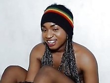 Black Teen Shemale Strokes Her Dick On Webcam