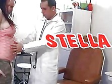 Pregnant Brunette With Big Boobs Is Spreading Up For Her Gynecologist To Get Fucked Until She Cums
