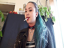 Missdeenicotine Luvs Smoking With Her Human Ashtray