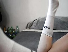 Bombshell Legs Inside Long Socks | Hotblondefeet