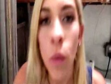 Blonde Teen Khloe Gets Dicked Down On Top Of Washer By Bro