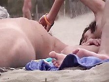 Incest Mom Fingers Her Daughter On The Beach