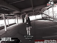 German Blonde Lady Hammered In Public Parking Garage In Berlin