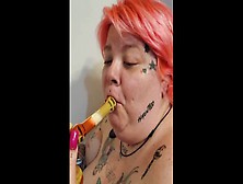 Fat Woman Smoking In Tub