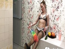 Lovehomeporn - Hot Maid In Stockings Having A Quick Solo