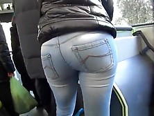 Bus Passenger Nice Ass In Tight Jeans