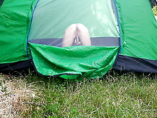 I Spy On My Stepsister Masturbating In A Tent Outside And Shaking With Orgasm - Lesbian-Illusion
