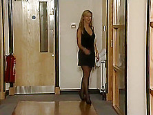 Girl Strips After Office Party