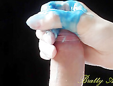 Omg!! She Gives Me A Blue Cock Extreme Sloppy Edging And Teasing Handjob With Huge Cumshot