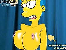 Marge Simpson Cougar 2D Anime Real Waifu #5 Rides Huge Animation Butt