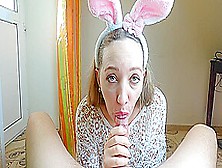 Horny Bunny Sucks The Soul Out Of Older Man Deepthroat & Throatpie I Cum In Mouth