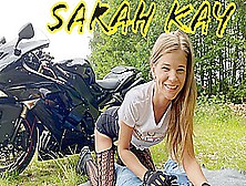 Sarah Kay Pretty Motorcyclist - Ps-Porn