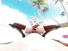 Mercy Taking A Huge Cock In Her Ass On The Beach (Vr Version)