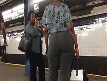 Tall Mature Ebony Booty In Grey Pants