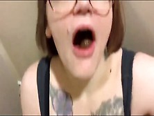 Nerd Eats Shit In Public Toilet