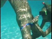Horny Blonde Sucking And Fucking Cock In The Ocean