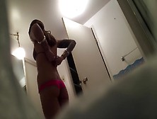 My Ex-Girlfriend Reveals Her Small Titties And Round Buttocks To The Cam