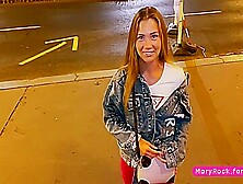 Teen 18+ Takes The Biggest Dick Of Favourite Pornostar In Public - Mary Rock