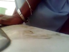 Ebony Girl With Shaved Pussy Gets Doggystyle Fucked,  Until Creampie.