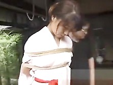 Japanese Babe Tied With Her Kimono Shibari