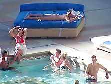Las Vegas Pool Voyeur - Pawg In White Thong