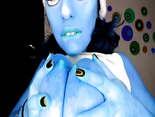 Busty Smurfette Blows And Blows Her Eret Blue Nipples