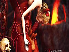 3Dxpassion - Devil Plays With A Super Hot Girl In Hell