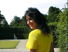 Dark Haired Lady From Germany Gets Double-Penetrated Outdoors