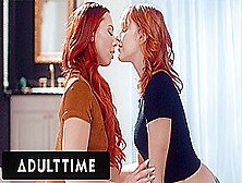 Adult Time - Redhead Babes Aidra Fox And Kenna James Scissor Until They Orgasm! Sensual Lesbian Sex!