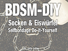 Bdsm-Diy: Exciting Selfbondage With Socks And Ice Cubes