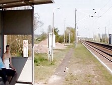 Outside Sex At Train Station With German Thin Tall Blonde Hoe