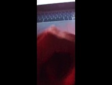 Longer Clip Masturbating To Porn With Laptop