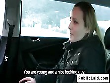 Plump Blonde Gets Huge Dick Up The Ass In Car