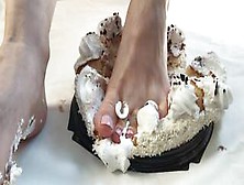 Food Fetish.  Girl Step On Cake.  Foot Fetish.  Try Not To Cum