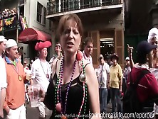 Hotel Room Referee And Mardi Gras Flashers. Mp4