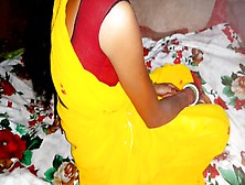 Yellow Saree Hot & Beautiful Wife Full Hd 4K Sex Video 2022 Indian Desi