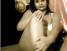 Pretty Bhabhi Chick Touching Her Chubby Body
