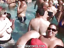 Mischievous Babes Jiggle & Has Fun In A Spring Break Party By The Beach