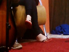 Erica Dangling Red Flip Flops (Sorry For Low Quality)