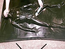 Sealed & Teased In Layers Of Latex: Slut Enjoys Breath Play & Orgasms In A Catsuit Corset & Vacbed