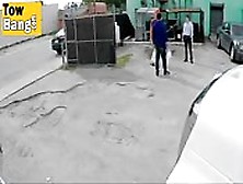 Teen Gets Pussy Demolished In Tow Truck