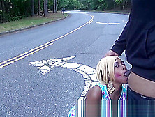 Blonde Young Ebony In Street Blowjob Sloppy Head By Msnovember Pov Risky Public