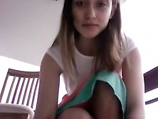 Hot Girl Plays With Herself On The Balcony Of Her Apartment