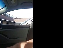 Horny Guy Jerking While Driving