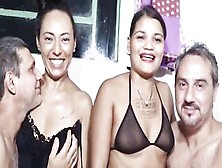Tigresa Vip Into A Live Exchange Of Couples,  The Journalist Ate My Very Yummy Butt And Brenda Floripa Kisses Tigresa's
