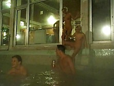 Group Sex And Pissing In The Pool