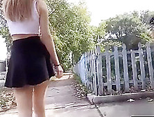 Upskirt Flashing Pussy In Public